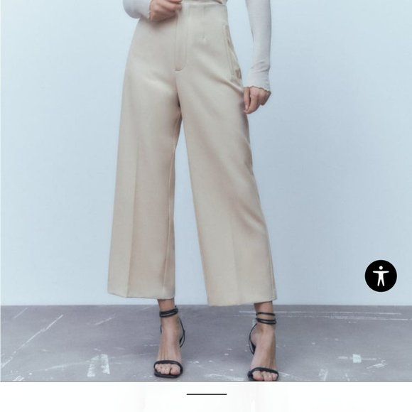 ZARA Culottes - Cotton Trousers in US Size Small or Aust 8-10 - Picture 7 of 8